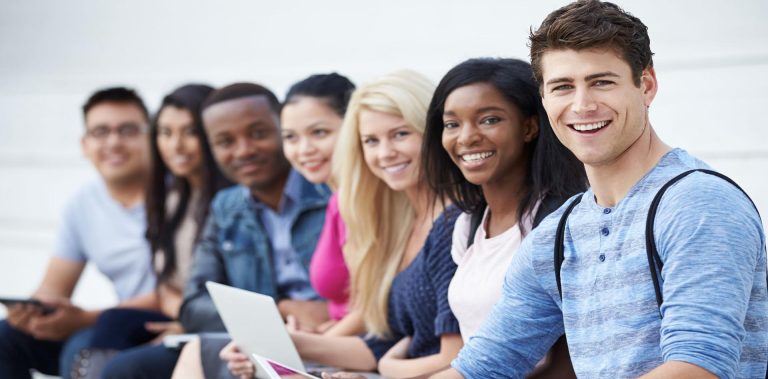 Future of HNDs in vocational education diverse group of students smiling and ready for academic and career success, highlighting inclusive learning, skills development, and modern education pathways