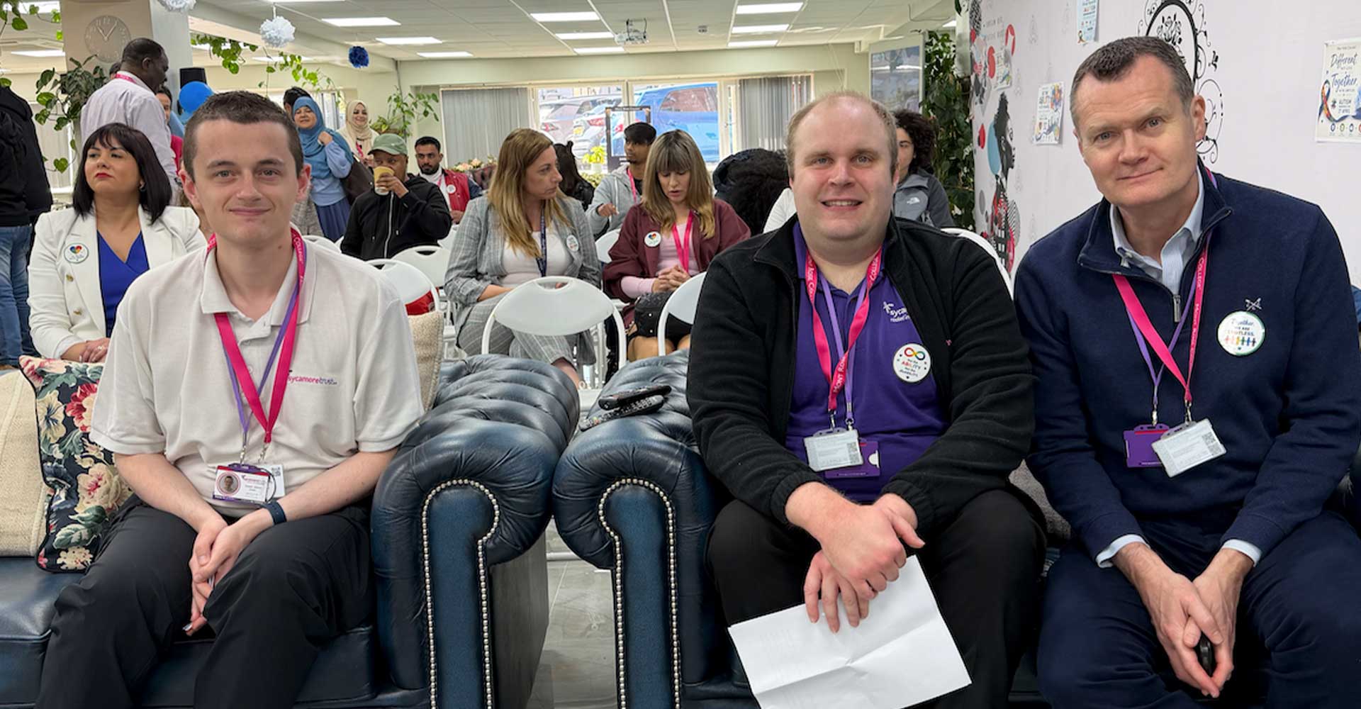 Attendees seated and engaging during Autism Awareness Day at Mont Rose College community event.
