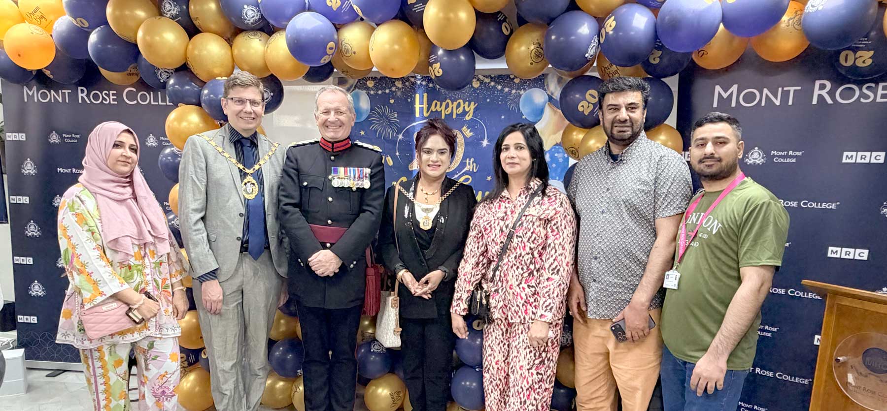 Community leaders and guests at the Mont Rose College anniversary celebration